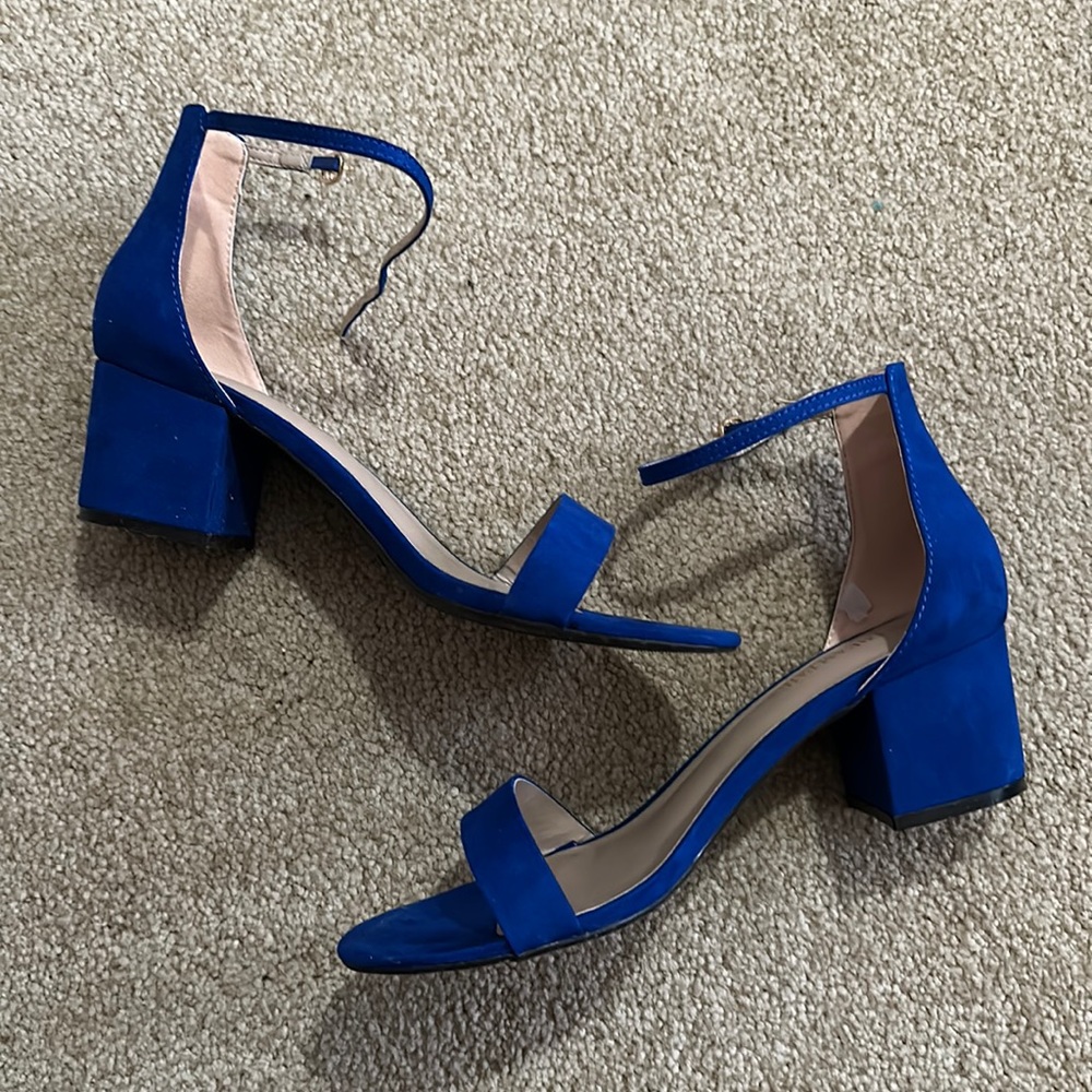 Blue high heels size 10